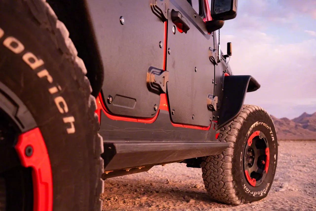 4x4 Attitude Jeep Wrangler Action Shield Body Armor; Blue