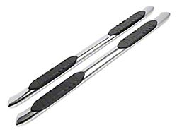 RedRock 5-Inch Oval Bent End Side Step Bars; Stainless Steel (07-21 Tundra Double Cab)