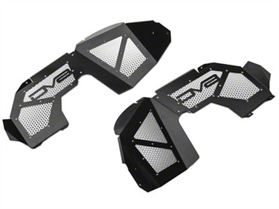 DV8 Offroad Front Aluminum Inner Fenders; Black (20-25 Jeep Gladiator JT)