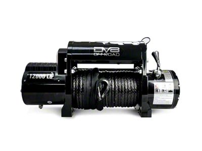DV8 Offroad 12,000 lb. Winch with Synthetic Line and Wireless Remote (Universal; Some Adaptation May Be Required)