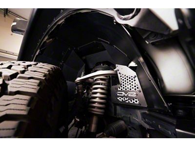 DV8 Offroad Front Aluminum Inner Fenders; Black (21-25 Bronco, Excluding Raptor)