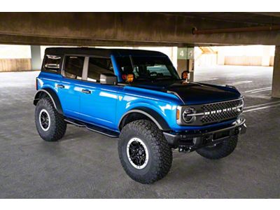DV8 Offroad OE Plus Series Side Step Bars; Textured Black (21-25 Bronco 4-Door)