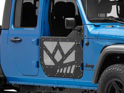 DV8 Offroad Half Doors with Aluminum Mesh; Front (20-25 Jeep Gladiator JT)