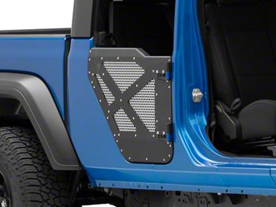 DV8 Offroad Half Doors with Aluminum Mesh; Rear (20-25 Jeep Gladiator JT)