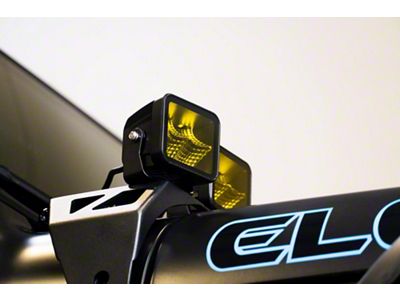 DV8 Offroad 3-Inch Elite Series LED Amber Pod Light; Flood Beam (Universal; Some Adaptation May Be Required)