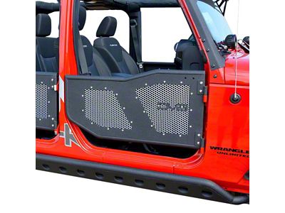 DV8 Offroad Aluminum Mesh Inserts for Front Rock Doors (07-18 Jeep Wrangler JK)