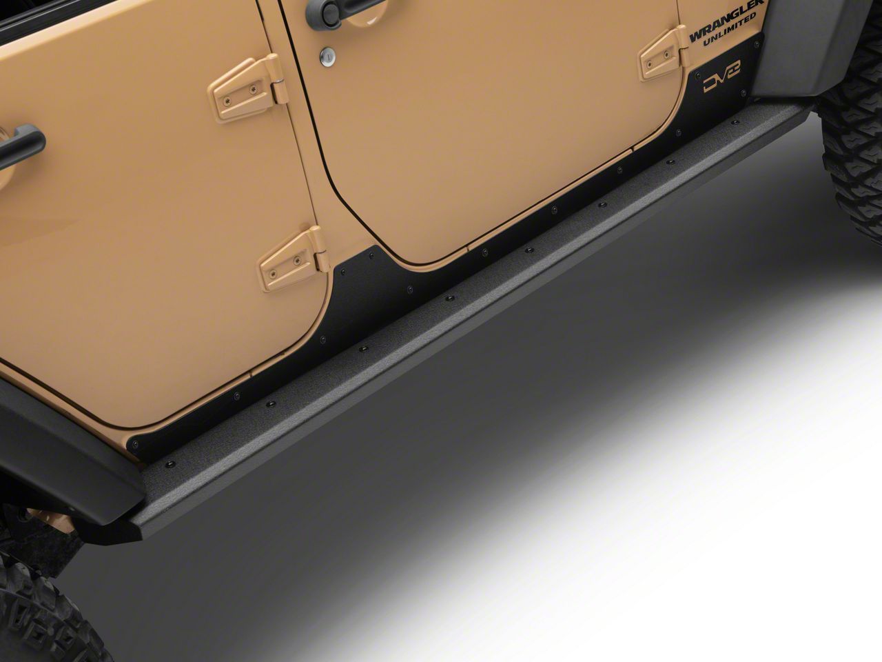 DV8 Offroad Jeep Wrangler Body and Frame Mounted Sliders DV8 Offroad Jeep Wrangler Body and Frame Mounted Sliders