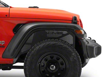 DV8 Offroad Front Aluminum Inner Fenders; Black (18-25 Jeep Wrangler JL)