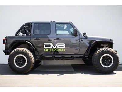 DV8 Offroad FS-15 Series Rock Sliders; Textured Black (18-25 Jeep Wrangler JL 4-Door)