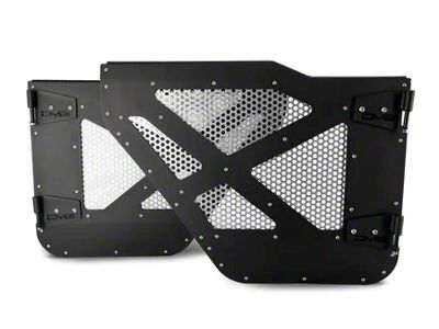DV8 Offroad Half Doors with Aluminum Mesh; Rear (18-25 Jeep Wrangler JL 4-Door)