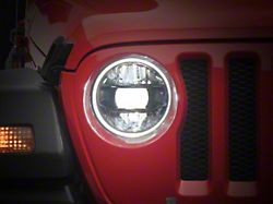DV8 Offroad LED Headlights; Black Housing; Clear Lens (18-24 Jeep Wrangler JL)