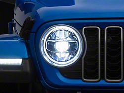 DV8 Offroad LED Headlights; Chrome Housing; Clear Lens (18-24 Jeep Wrangler JL)