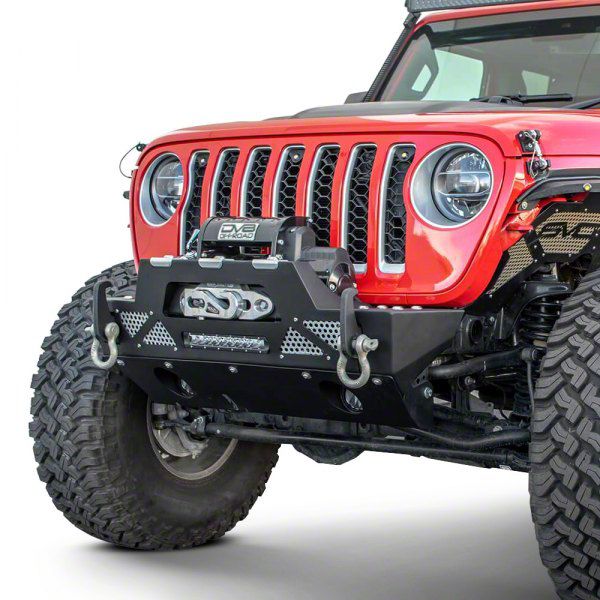 DV8 Offroad Jeep Wrangler Modular Stubby Front Bumper FBJL-02 (18-26 ...