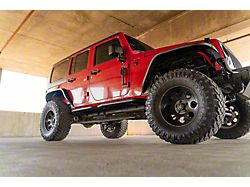DV8 Offroad OE Plus Series Side Step Bars; Textured Black (07-18 Jeep Wrangler JK 4-Door)