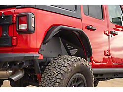 DV8 Offroad Rear Aluminum Inner Fenders; Black (18-25 Jeep Wrangler JL, Excluding EcoDiesel & Rubicon 392)