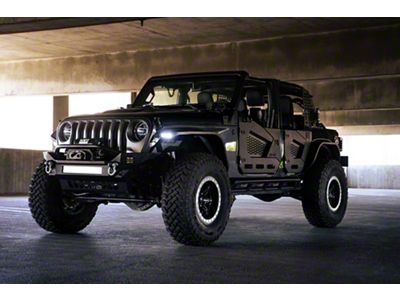 DV8 Offroad Slim Fender Flares with LED Turn Signals (18-25 Jeep Wrangler JL)