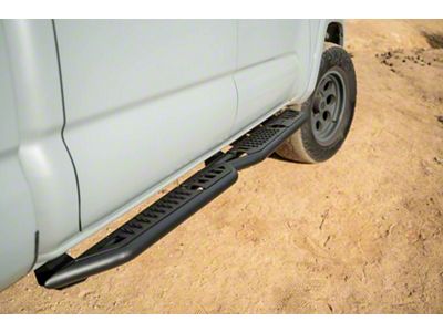 DV8 Offroad OE Plus Series Side Step Bars; Textured Black (16-23 Tacoma Double Cab)