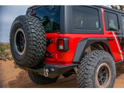 DV8 Offroad Tailgate-Mounted Tire Carrier (18-25 Jeep Wrangler JL)