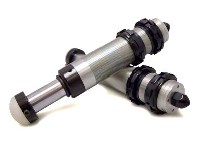 DV8 Offroad Threaded Hydraulic 2.0 Front Bump Stops with 2.50-Inch Stroke (07-25 Jeep Wrangler JK & JL)