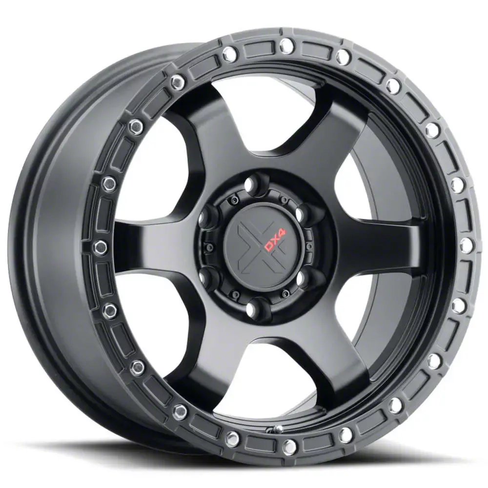 DX4 Wheels Frontier NITRO Flat Black 6-Lug Wheel; 16x8; 0mm DX4 Wheels Frontier NITRO Flat Black 6-Lug Wheel; 16x8; 0mm