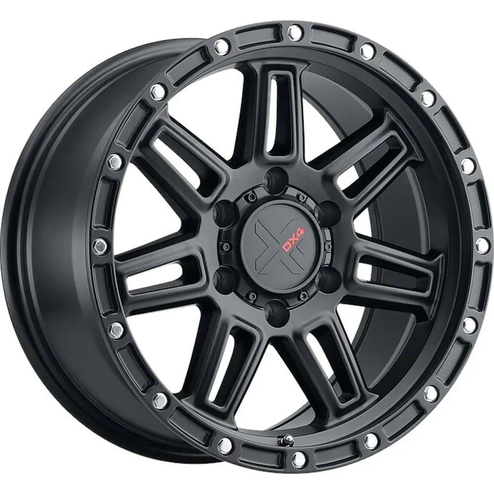 DX4 Wheels Frontier RECON Flat Black 6-Lug Wheel; 17x8.5