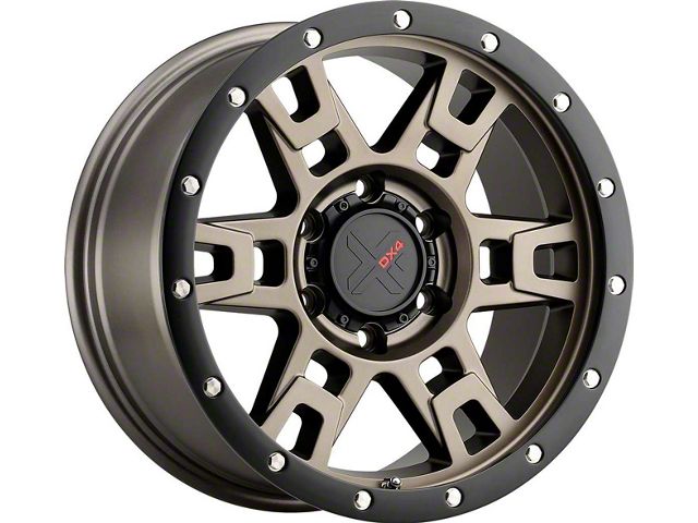 Dx40 Front Rim DX4 Wheels Frontier TERRAIN Matte Bronze with Black Ring 6-Lug Wheel ...
