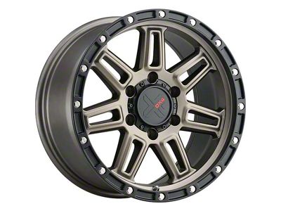 DX4 Wheels REBEL Matte Bronze with Black Ring 6-Lug Wheel; 17x8.5; 10mm Offset (25-26 4Runner)