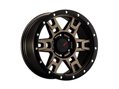 DX4 Wheels TERRAIN Matte Bronze with Black Ring 6-Lug Wheel; 17x8.5; -6mm Offset (25-26 4Runner)