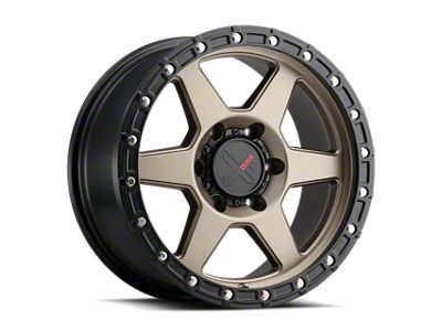 DX4 Wheels RECON Matte Bronze with Black Ring 6-Lug Wheel; 18x9; 18mm Offset (10-24 4Runner)