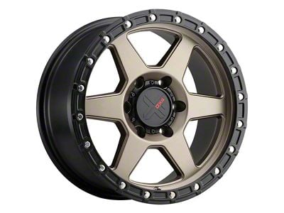 DX4 Wheels RECON Matte Bronze with Black Ring 6-Lug Wheel; 17x8.5; 10mm Offset (21-25 Bronco, Excluding Raptor)