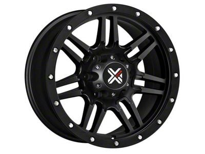 DX4 Wheels 7S Flat Black Wheel; 18x9; 25mm Offset (18-25 Jeep Wrangler JL)