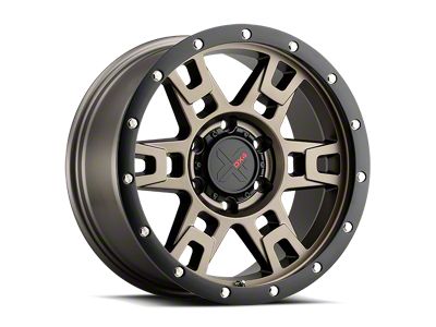 DX4 Wheels TERRAIN Matte Bronze with Black Ring Wheel; 17x8.5; -6mm Offset (07-18 Jeep Wrangler JK)