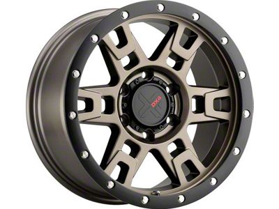 DX4 Wheels Terrain Matte Bronze with Black Ring Wheel; 20x9; 10mm Offset (76-86 Jeep CJ7)