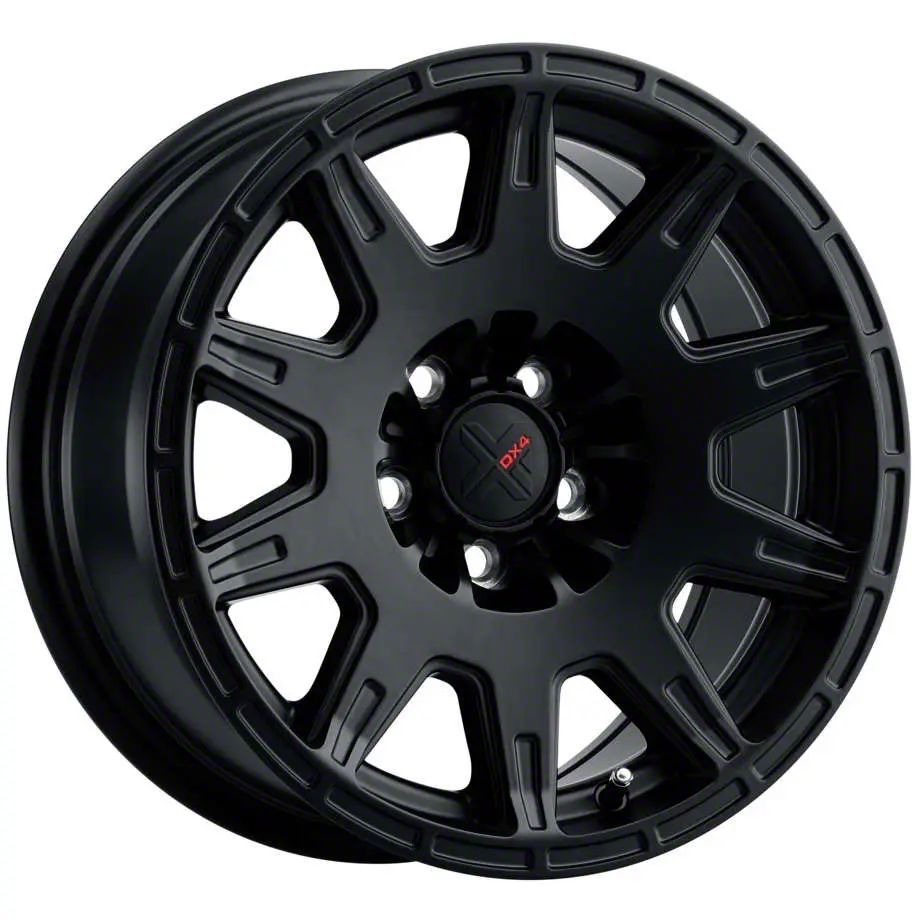 DX4 Wheels Jeep Wrangler X-TRAIL Flat Black Wheel; 16x7