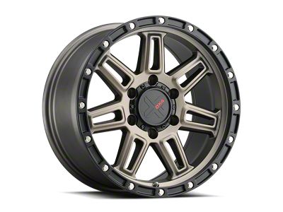 DX4 Wheels Rebel Matte Bronze with Black Ring 5-Lug Wheel; 15x8; -19mm Offset (05-15 Tacoma)