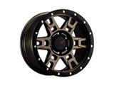DX4 Wheels TERRAIN Matte Bronze with Black Ring 6-Lug Wheel; 17x8.5; 10mm Offset (16-23 Tacoma)