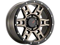DX4 Wheels TERRAIN Matte Bronze with Black Ring 6-Lug Wheel; 18x9; 12mm Offset (22-26 Tundra)