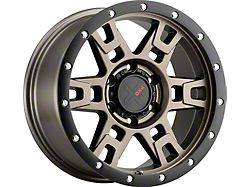 DX4 Wheels TERRAIN Matte Bronze with Black Ring 5-Lug Wheel; 18x9; 12mm Offset (14-21 Tundra)