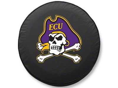 East Carolina University Spare Tire Cover; Black (66-18 Jeep CJ5, CJ7, Wrangler YJ, TJ & JK)