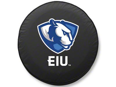 Eastern Illinois University Spare Tire Cover; Black (66-18 Jeep CJ5, CJ7, Wrangler YJ, TJ & JK)