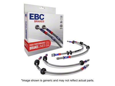 EBC Brakes Stainless Braided Brake Lines; Front and Rear (13-24 4Runner)