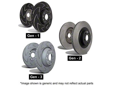 EBC Brakes BSD Slotted 6-Lug Rotors; Front Pair (05-23 6-Lug Tacoma)