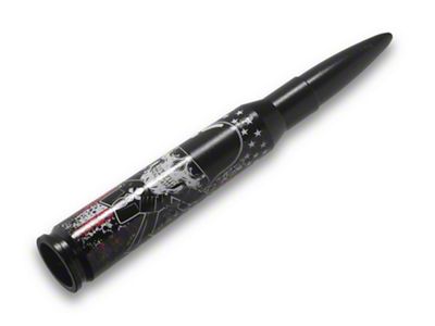 Bullet Antenna; American Skull Black (21-25 Bronco)