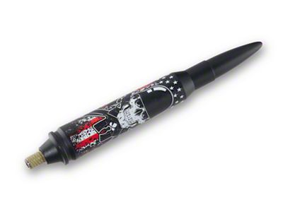 Bullet Antenna; Skull (07-23 Jeep Wrangler JK & JL)