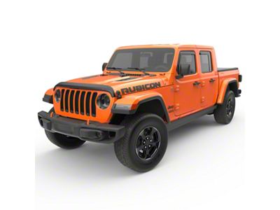 EGR In-Channel Window Visors; Front and Rear; Matte Black (20-25 Jeep Gladiator JT)