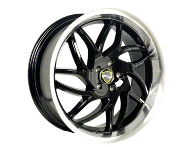 Elegance Luxury Magic Gloss Black Machined 6-Lug Wheel; 22x9.5; 24mm Offset (25-26 4Runner)