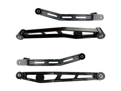 Elev8 Offroad Identity Series Fixed Length H-Beam Front Upper and Lower Control Arms for 2 to 4-Inch Lift; Black (20-25 Jeep Gladiator JT)