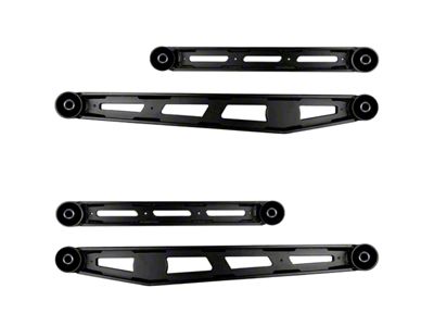 Elev8 Offroad Identity Series Fixed Length H-Beam Rear Upper and Lower Control Arms for 0 to 6-Inch Lift; Black (20-25 Jeep Gladiator JT)