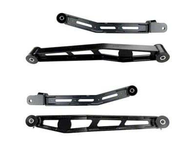 Elev8 Offroad Identity Series Fixed Length H-Beam Front Upper and Lower Control Arms for 2 to 4-Inch Lift; Black (18-25 Jeep Wrangler JL)