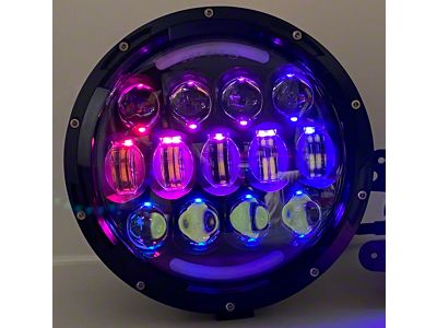 Empire Offroad LED 7-Inch Empire Chaser Series LED Headlights; Black Housing; Clear Lens (97-18 Jeep Wrangler TJ & JK)